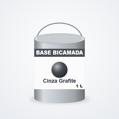 Imagem de Tinta base bicamada Cinza Grafite Metalizado 1 L