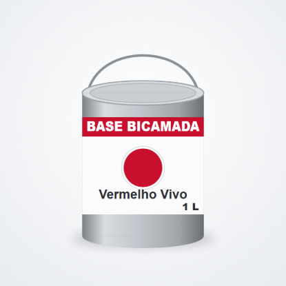 Imagem de Tinta base bicamada Vermelho Vivo 1 L