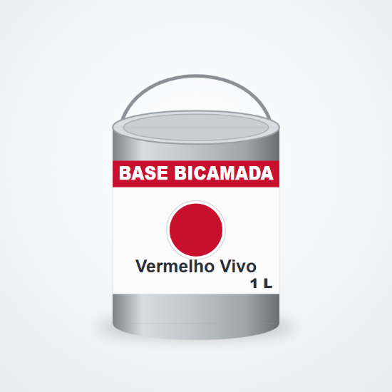 Imagem de Tinta base bicamada Vermelho Vivo 1 L