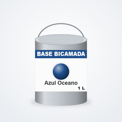 Imagem de Tinta base bicamada Azul Oceano Metalizado 1 L