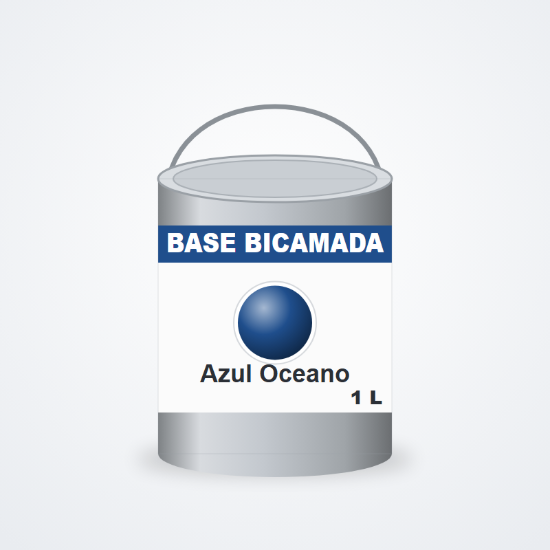 Imagem de Tinta base bicamada Azul Oceano Metalizado 1 L