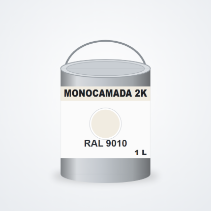 Imagem de Tinta monocamada 2K RAL 9010 Branco Puro 1 L