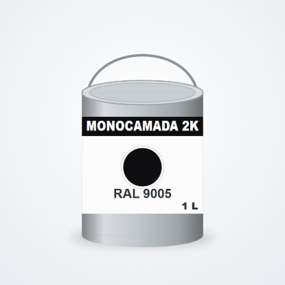 Imagem de Tinta monocamada 2K RAL 9005 Preto 1 L