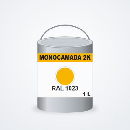 Imagem de Tinta monocamada 2K RAL 1023 Amarelo Tráfego 1 L