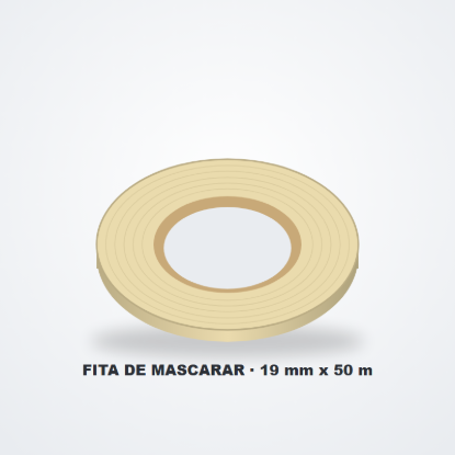 Imagem de Fita de mascarar 80 °C 19 mm x 50 m