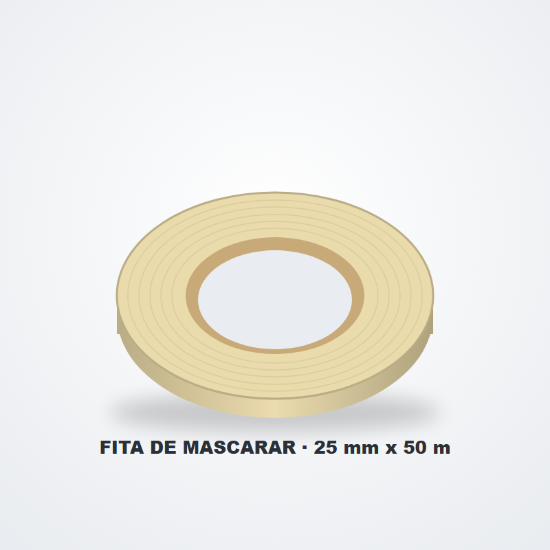 Imagem de Fita de mascarar 80 °C 25 mm x 50 m