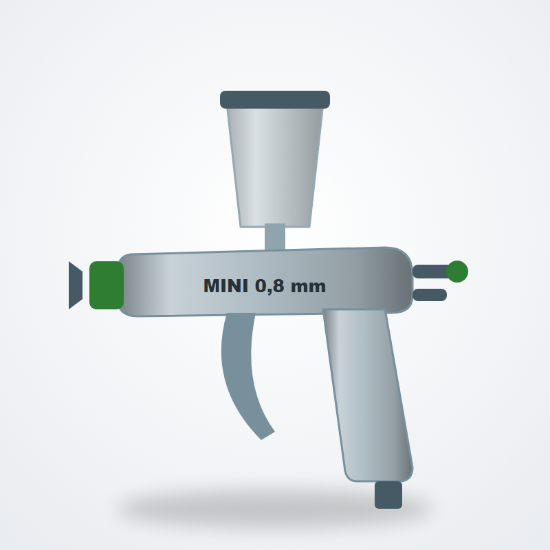 Imagem de Mini pistola de retoque 0,8 mm