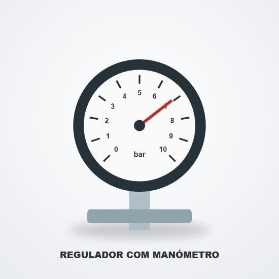 Imagem de Regulador de pressão com manómetro para pistola