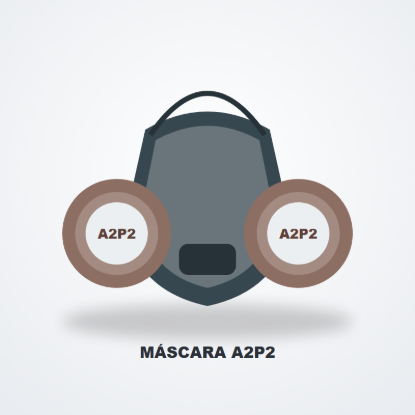 Imagem de Máscara semifacial com filtros A2P2