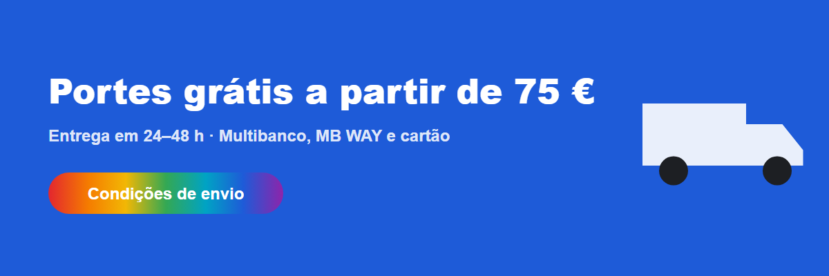 Portes grátis a partir de 75 €